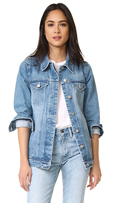 Shop Ayr The Double Star Denim Jacket In Moonshine