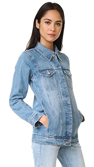 Shop Ayr The Double Star Denim Jacket In Moonshine