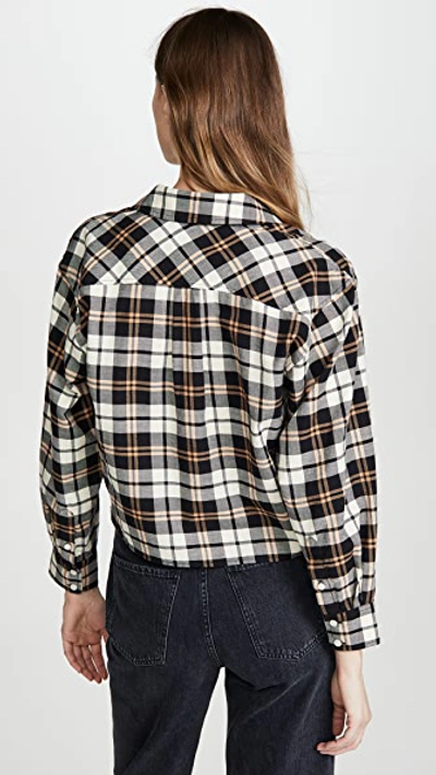 Shop Current Elliott The Mets Crop Shirt In Helena Plaid