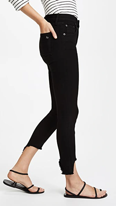 Shop Rag & Bone Nina High Rise Ankle Skinny Jeans In Black Hampton