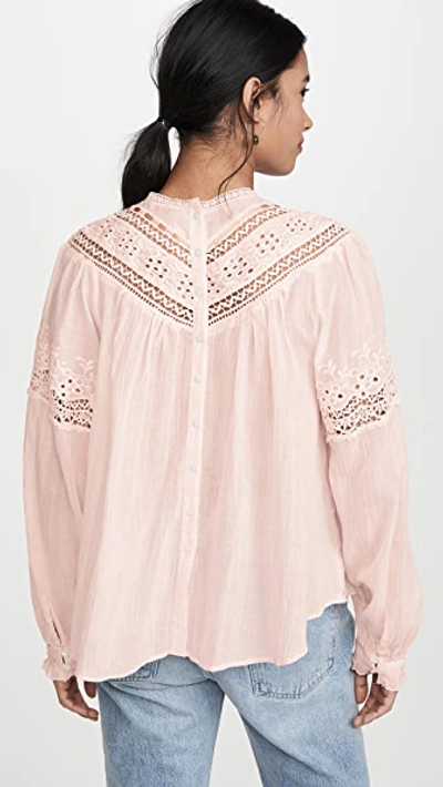 Shop Free People Abigail Victorian Top In Moon Cake