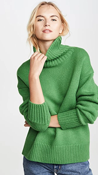 Shop Rag & Bone Lunet Turtleneck In Kelly Green