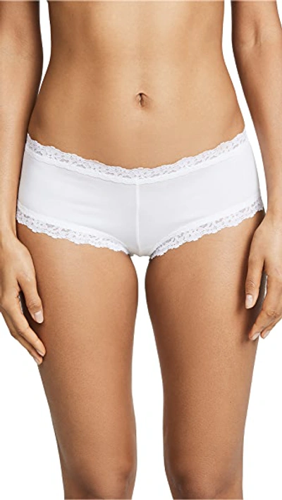 Shop Hanky Panky Cotton With A Conscience Boy Shorts In White