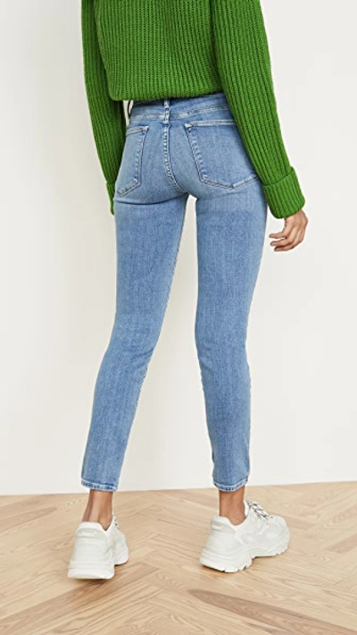 Shop Frame Le High Skinny Jeans In Republic Rips