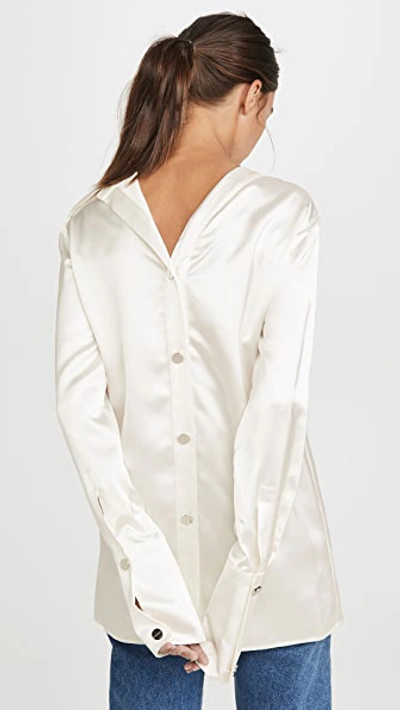 Shop Marni Collar Neck Blouse In White