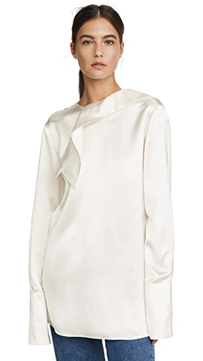 Shop Marni Collar Neck Blouse In White
