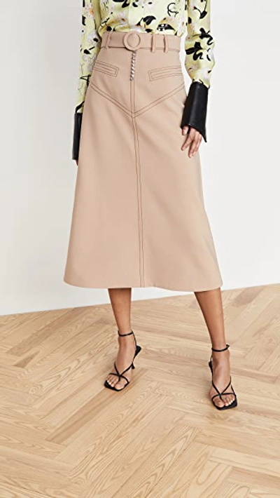 Shop Ellery Matango Skirt In Brown