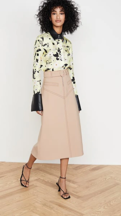 Shop Ellery Matango Skirt In Brown