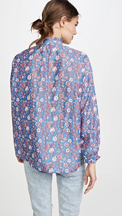 Shop Alix Of Bohemia Sonnet Blouse Print Blouse In Blue/red