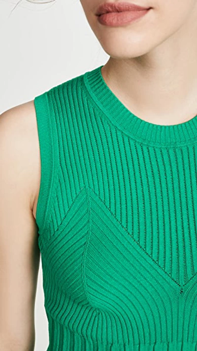 Shop Opening Ceremony Rib Knit Dress In Kelly Green