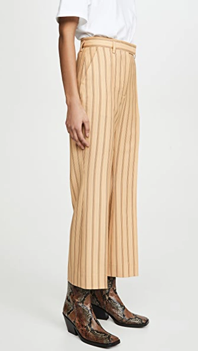 Shop Acne Studios Patrina Pinstripe Trousers In Pale Orange