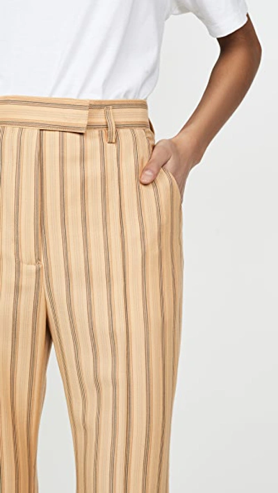 Shop Acne Studios Patrina Pinstripe Trousers In Pale Orange