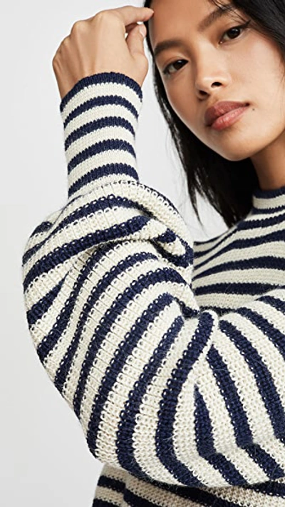 Shop Eleven Six Mia Sweater In Ivory/navy Stripe