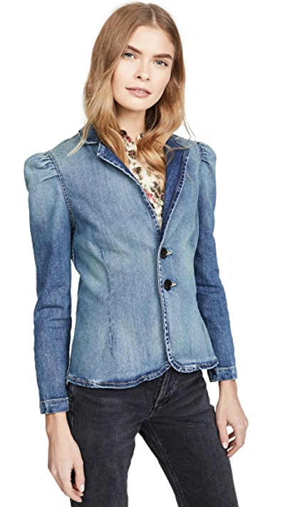 Shop Nili Lotan Rowen Jacket In Ocean Wash