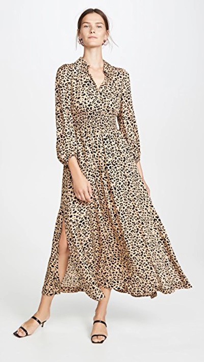 Shop Baum Und Pferdgarten Amber Dress In Beige/black Leopard