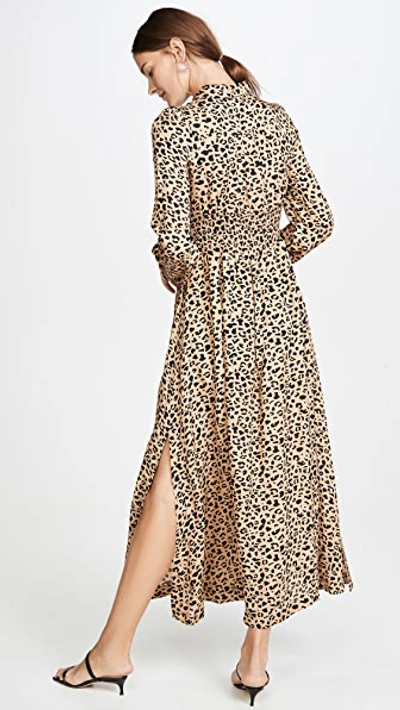 Shop Baum Und Pferdgarten Amber Dress In Beige/black Leopard