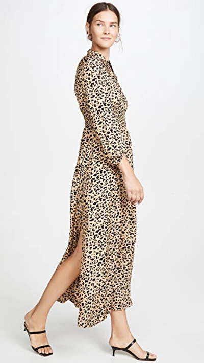 Shop Baum Und Pferdgarten Amber Dress In Beige/black Leopard