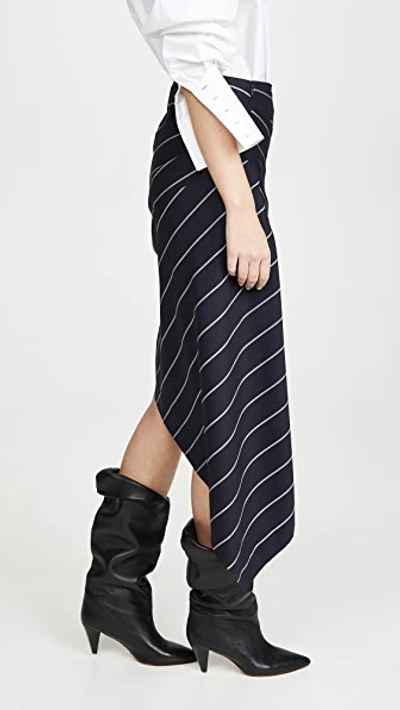 Pinstripe Wrapped Skirt