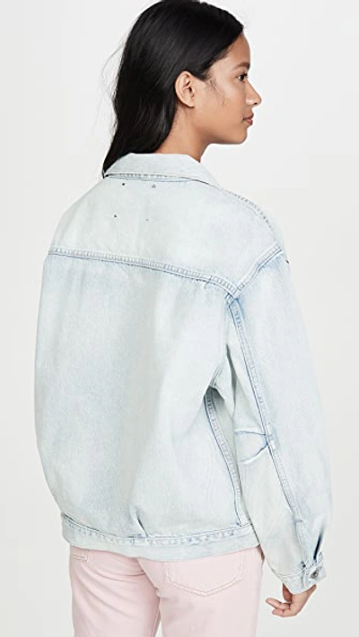 Shop Levi's Lmc Love Letter Trucker Jacket In Poolside