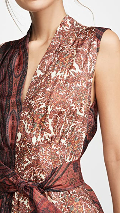 Shop Adam Lippes Asymmetrical Dress In Paisley Multi