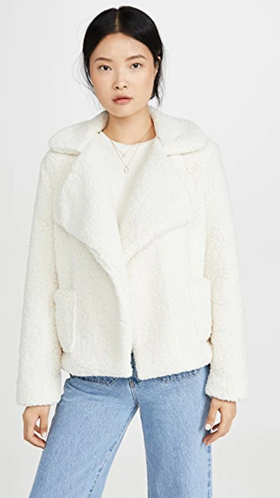 Shop Bb Dakota Soft Skills Faux Fur Jacket In Ivory