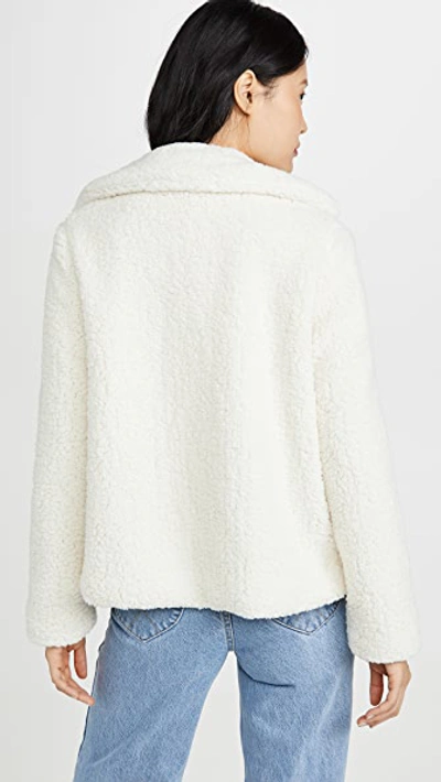 Shop Bb Dakota Soft Skills Faux Fur Jacket In Ivory