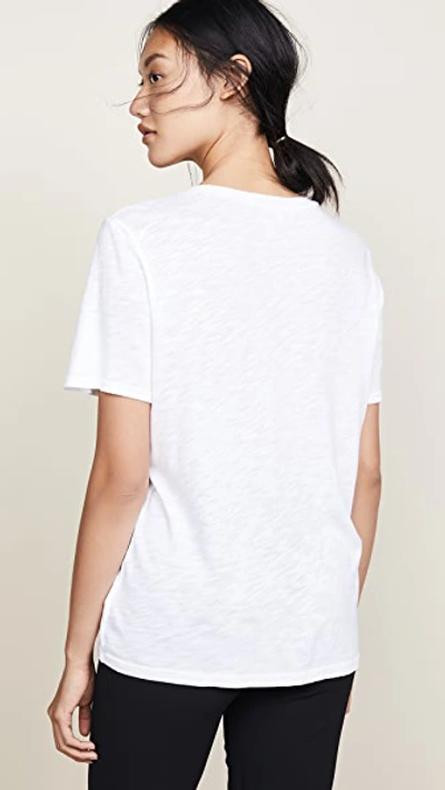 Splendid Cotton Modal Slub V Tee In White