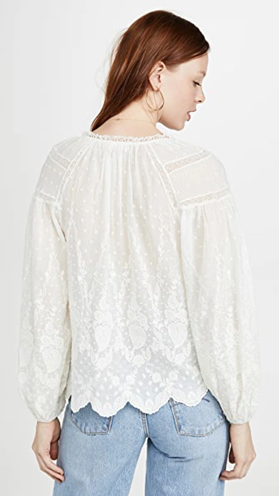 Shop Ulla Johnson Harper Blouse In Blanc