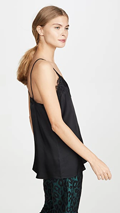 Shop Anine Bing Belle Silk Cami In Black