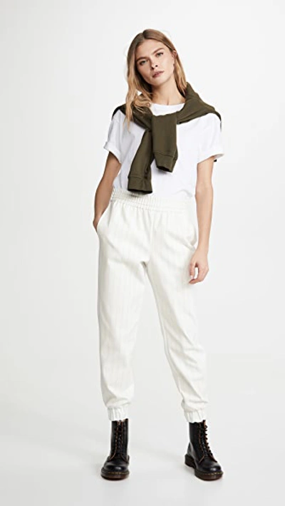 Shop Alice And Olivia Pete Pull Up Pants In White/black