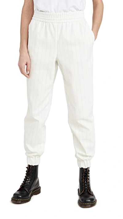Shop Alice And Olivia Pete Pull Up Pants In White/black