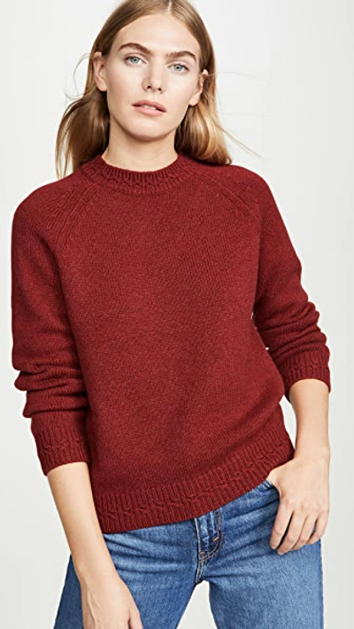 Shop A.p.c. Wicklow Pullover In Rouge Fonce