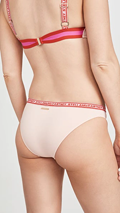 Shop Stella Mccartney Sporty Elastic Bikini Bottoms In Pale Blush