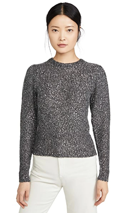 Shop Frame Sequin Sweater In Smoke Heather