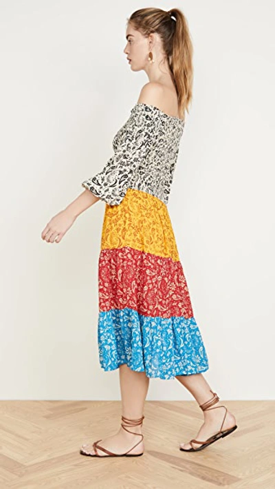 Shop Coolchange Joni Dress In Multi Meadow