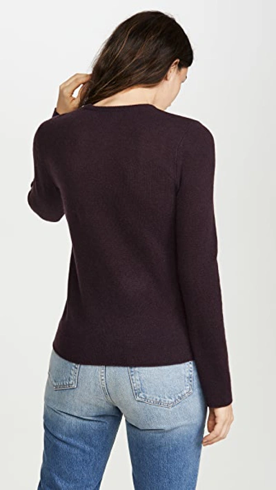 Shop Atm Anthony Thomas Melillo Cashmere Crew Sweater In Dark Maroon