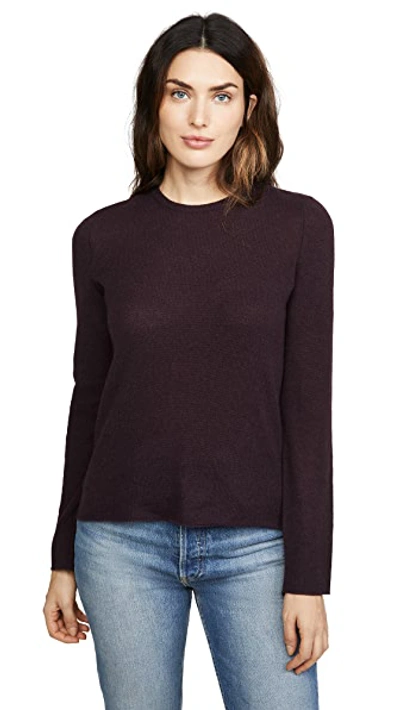 Shop Atm Anthony Thomas Melillo Cashmere Crew Sweater In Dark Maroon