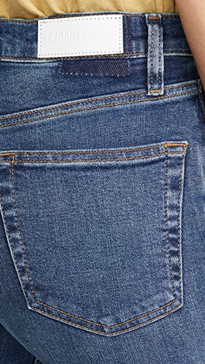 Shop Re/done Ultra High Rise Crop Jeans In Medium Fade