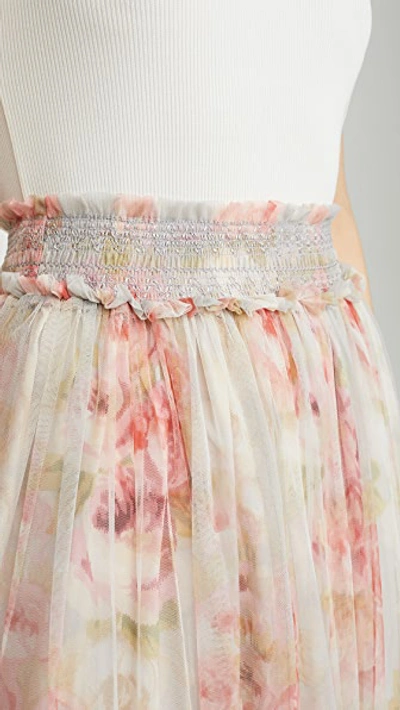 Shop Needle & Thread Ruby Bloom Smocked Ballerina Skirt In Dove Blue