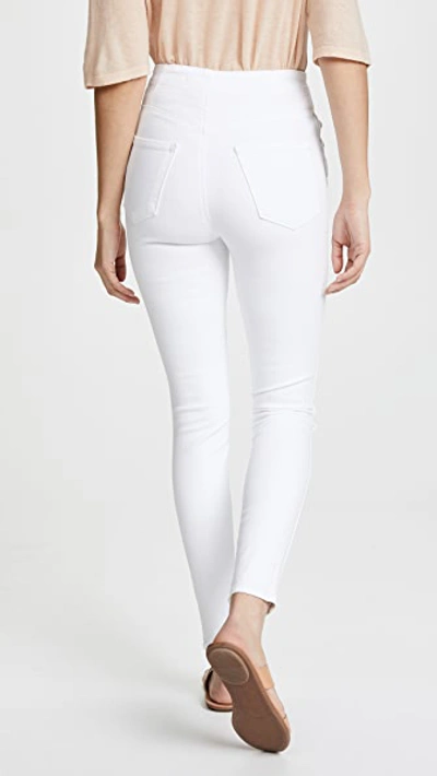 Shop J Brand Natasha Sky High Skinny Jeans In Blanc