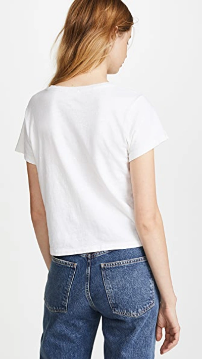 Re/done Micro Tee In Vintage White