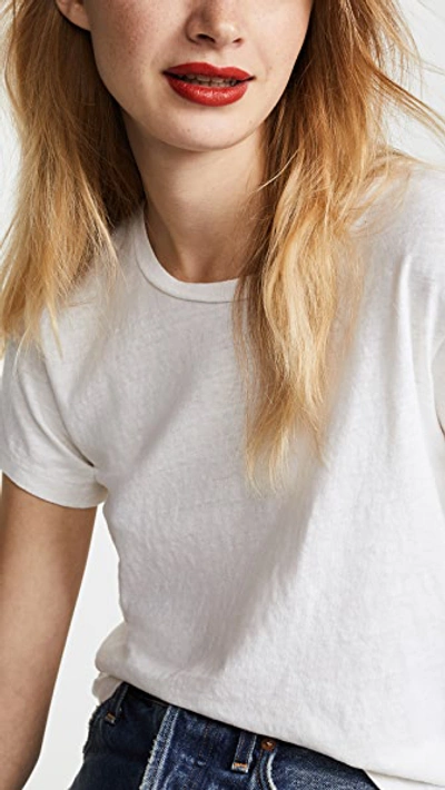 Re/done Micro Tee In Vintage White