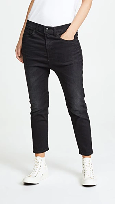 Shop R13 The Drop Ankle Jeans In Black