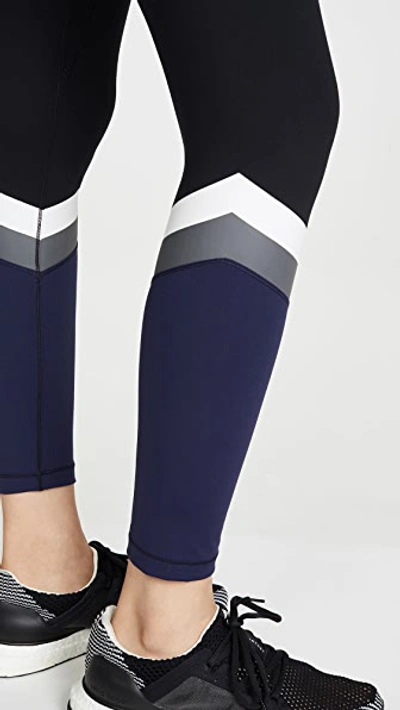 Shop All Access Tour Leggings In Black/white/navy