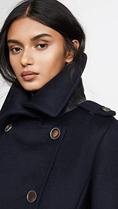 Shop Mackage Elodie Coat In Navy