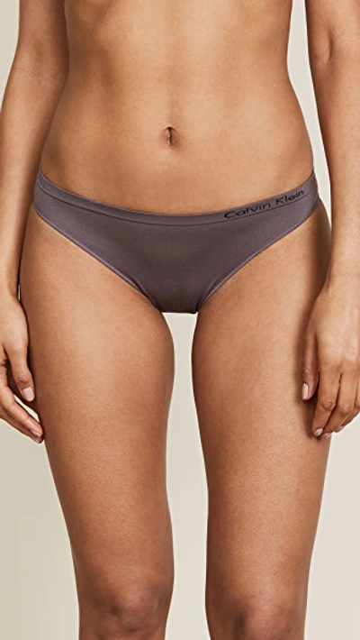 Shop Calvin Klein Underwear Pure Seamless Bikini Panties In Sparrow