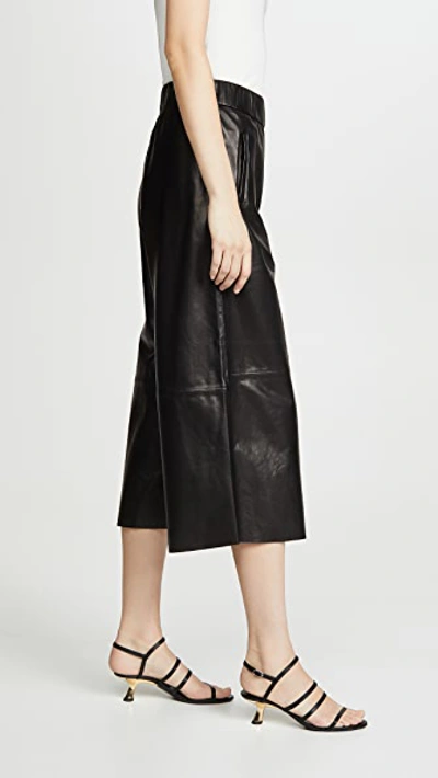 Shop Sprwmn Leather Culottes In Black