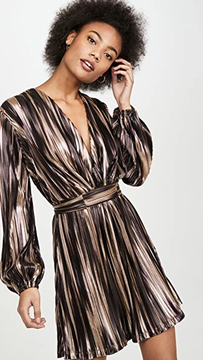 Shop Melissa Odabash Banks Dress In Caramel Stripe