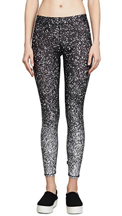 Shop Terez Black & White Glitter Performance Leggings In Multi