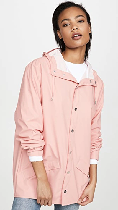 Shop Rains Rain Jacket In Coral